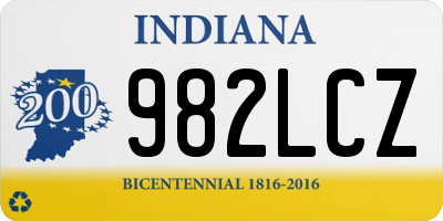 IN license plate 982LCZ