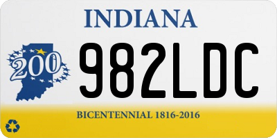 IN license plate 982LDC