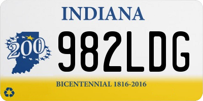 IN license plate 982LDG