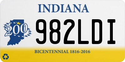 IN license plate 982LDI