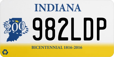 IN license plate 982LDP