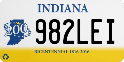 IN license plate 982LEI