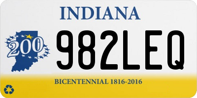 IN license plate 982LEQ