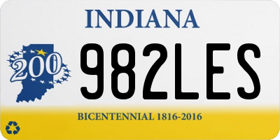 IN license plate 982LES