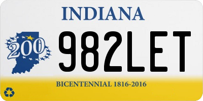 IN license plate 982LET