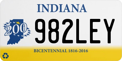 IN license plate 982LEY