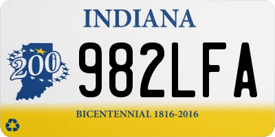 IN license plate 982LFA