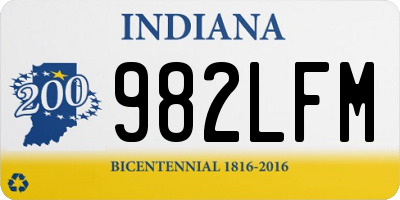 IN license plate 982LFM