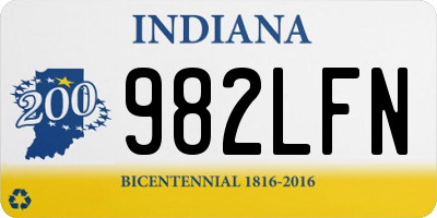 IN license plate 982LFN