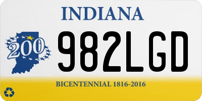 IN license plate 982LGD