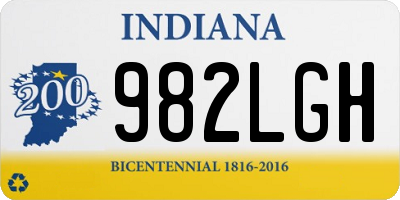 IN license plate 982LGH