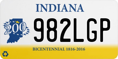 IN license plate 982LGP