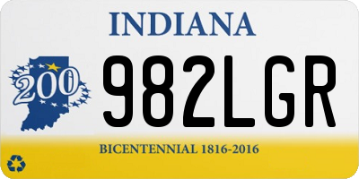 IN license plate 982LGR