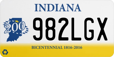 IN license plate 982LGX