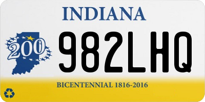 IN license plate 982LHQ