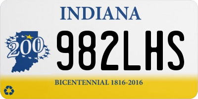 IN license plate 982LHS