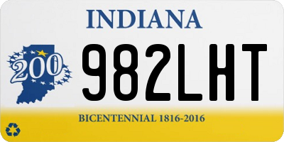 IN license plate 982LHT