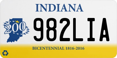 IN license plate 982LIA