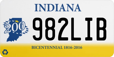 IN license plate 982LIB