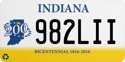 IN license plate 982LII