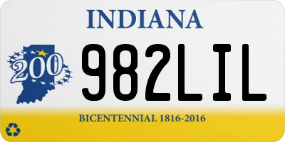 IN license plate 982LIL