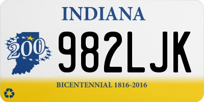 IN license plate 982LJK