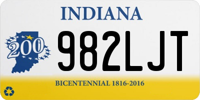 IN license plate 982LJT