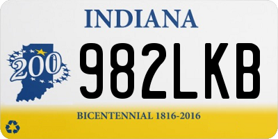 IN license plate 982LKB
