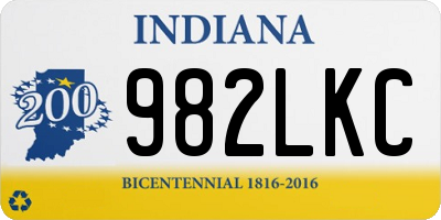 IN license plate 982LKC
