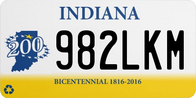 IN license plate 982LKM