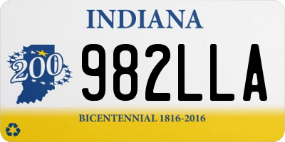 IN license plate 982LLA