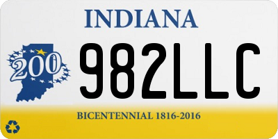IN license plate 982LLC