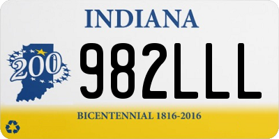 IN license plate 982LLL