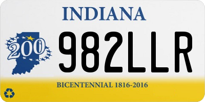 IN license plate 982LLR