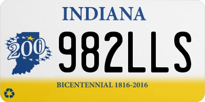 IN license plate 982LLS
