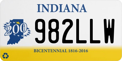 IN license plate 982LLW