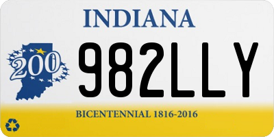 IN license plate 982LLY