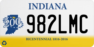 IN license plate 982LMC