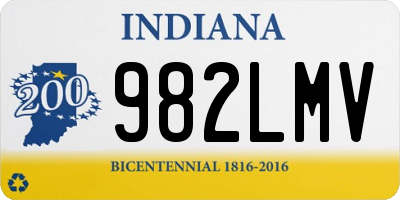 IN license plate 982LMV