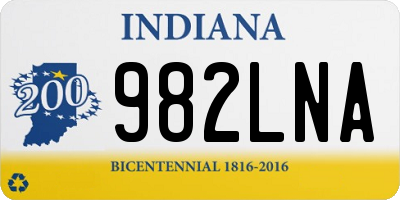 IN license plate 982LNA