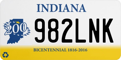 IN license plate 982LNK