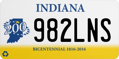 IN license plate 982LNS