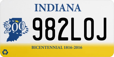 IN license plate 982LOJ