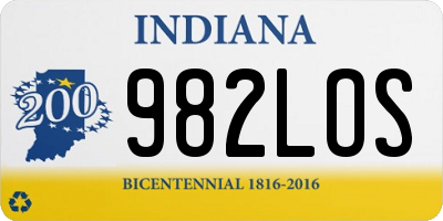 IN license plate 982LOS