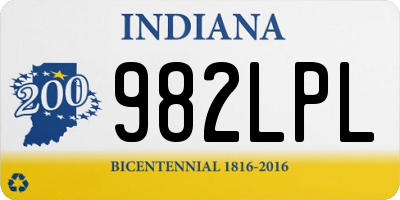 IN license plate 982LPL