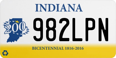 IN license plate 982LPN