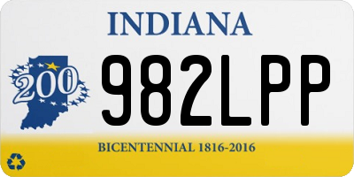 IN license plate 982LPP