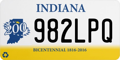IN license plate 982LPQ