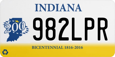 IN license plate 982LPR