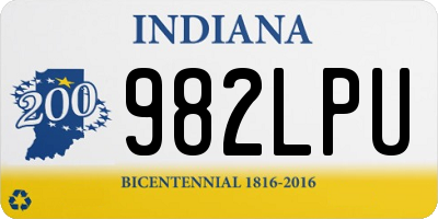 IN license plate 982LPU